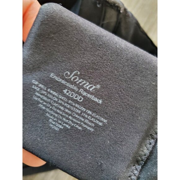 Soma 42 ddd Bra Black With Lace Racerback - Picture 3 of 3